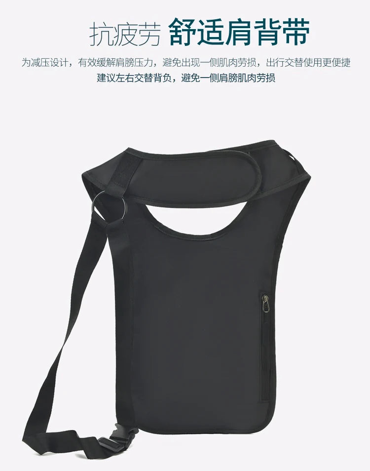 Fashion Casual Men's Tactical Waist Packs Underarm Bag Lightweight Nylon Close-fitting Hidden Vest Bag Functional Men Phone Bag