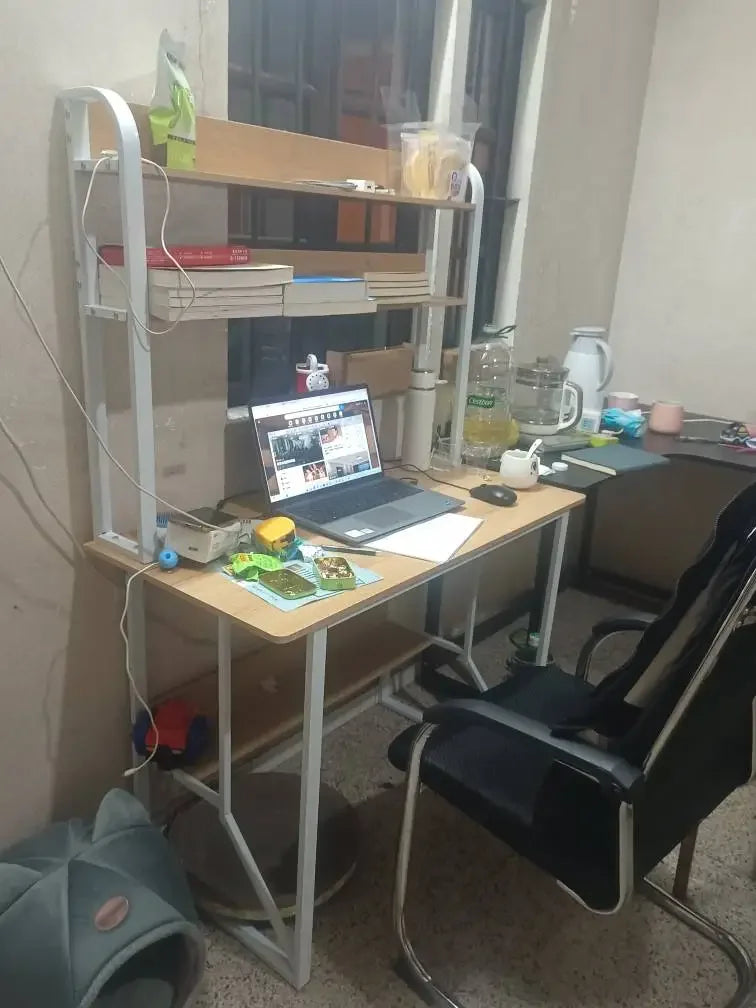Computer Study Desk With Storage Bookshelf Office Workstation Organizer Desk for Home Students Professionals Length 100/120cm