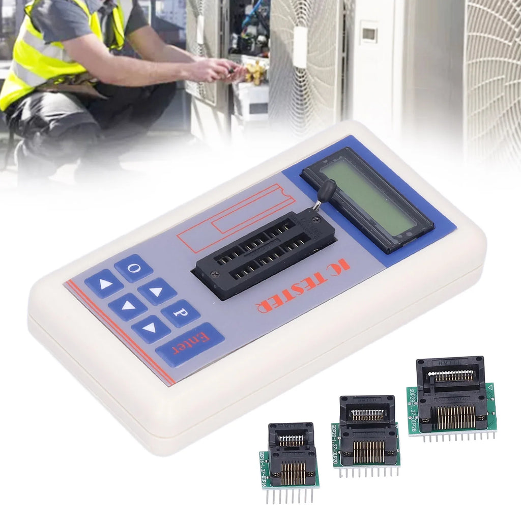 IC Transistor Capacitor Tester  Integrated Circuit Tester Diode Checker Detector with 5V 3.3V AUTO Mode