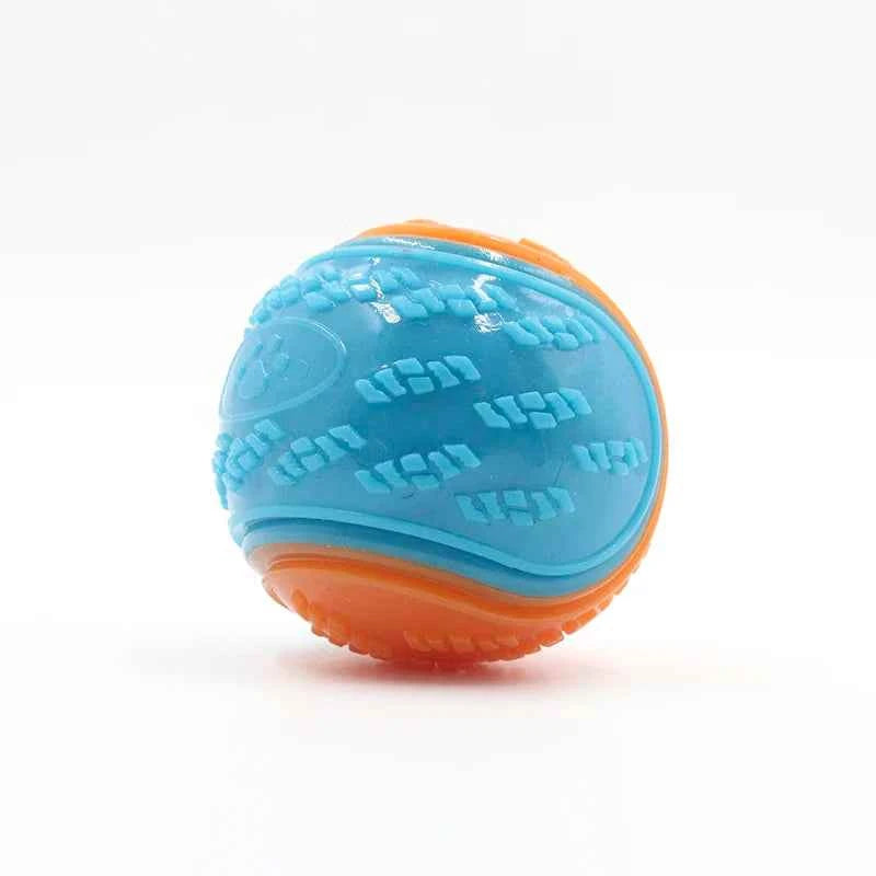 Dogs  Interactive Toys Soft TPR Toys for Dog Pet Teeth Cleaning Bite Resistance Squeaky Dog Ball Toy