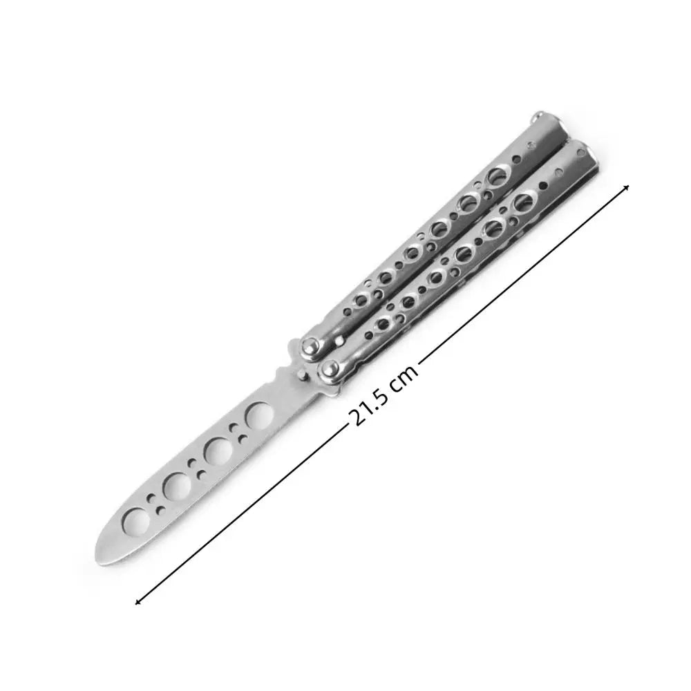 Foldable Butterfly Knife Trainer Stainless Steel Portable Training Tool Cosplay Accessories Practice Knifes for Outdoor Games