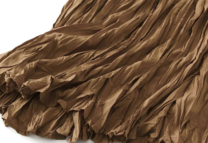 Fashion Pleated A-line Skirts for Women Casual Saia Midi Harajuku Long Skirt Jupe Femme Vintage Streetwear Faldas Woman Clothes