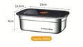 Stainless Steel Camping Lunch Box Sealed Leak-proof Bento Box Microwave Suitable Large Capacity Refrigerator Freezer Storage Box