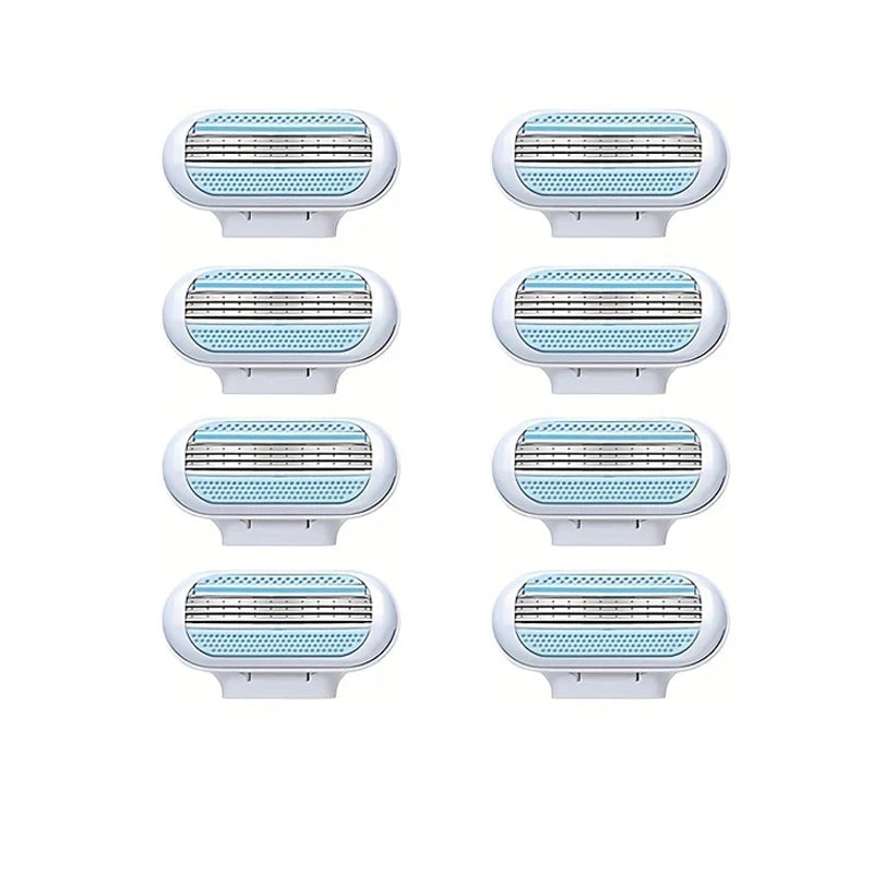 0handle 8blades Color Women’s Stainless Steel Safety Razor For Smooth Shaving