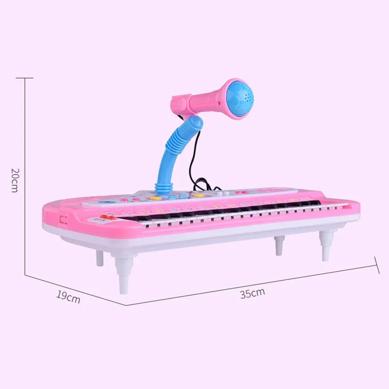 Chriyungel 37 Keys Kids Electronic Keyboard Piano with Microphone Musical Instrument Educational Toys Gift for Boy Girl Toddler