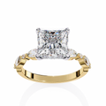 2.0 Carat Lab-Grown Princess Cut Diamond Ring Trending Classic 14K Yellow Gold Engagement & Wedding Jewelry eternity vermeil