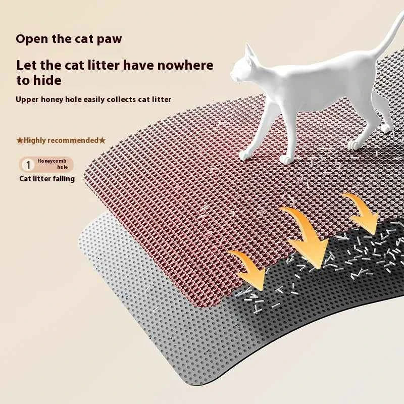 Waterproof Cat Litter Mat 2-Layer EVA Trapping Design