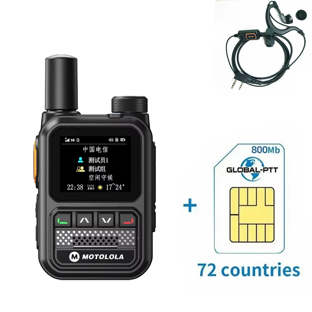MOTOLOLA POC Radio Nationwide Intercom 5G GPS Dual SIM 5000KM Network Walkie Talkie Handheld Long Range Two Way Ham Radio