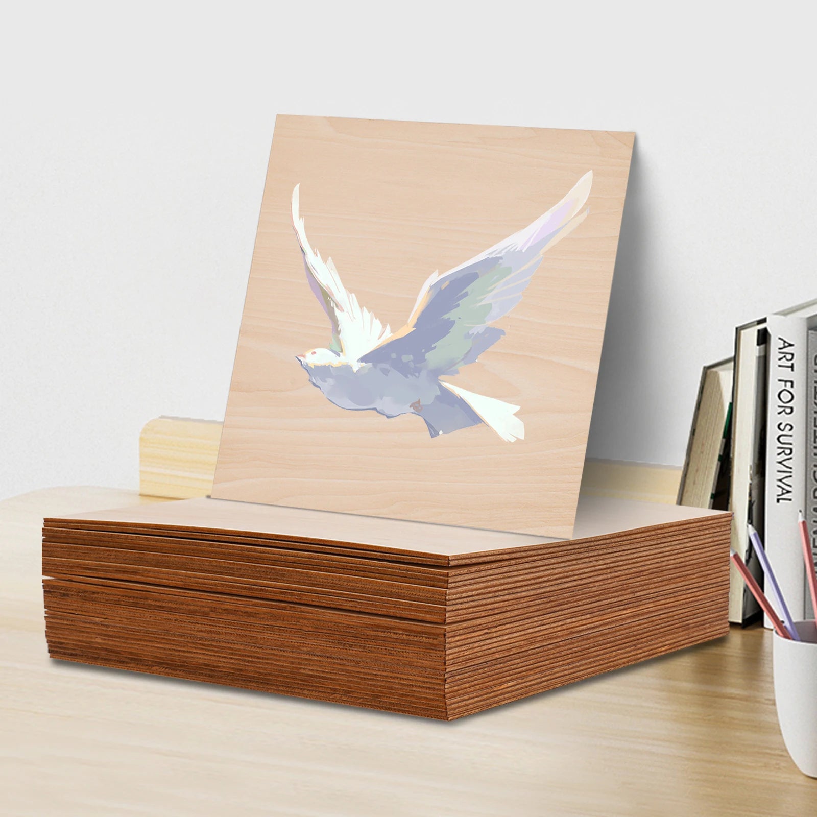 30Pcs Basswood Sheets 3mm Thick, 30x30cm/40x40cm Board for Wood DIY Home Decor, Square Blank Wooden Plywood Panels for Engraving