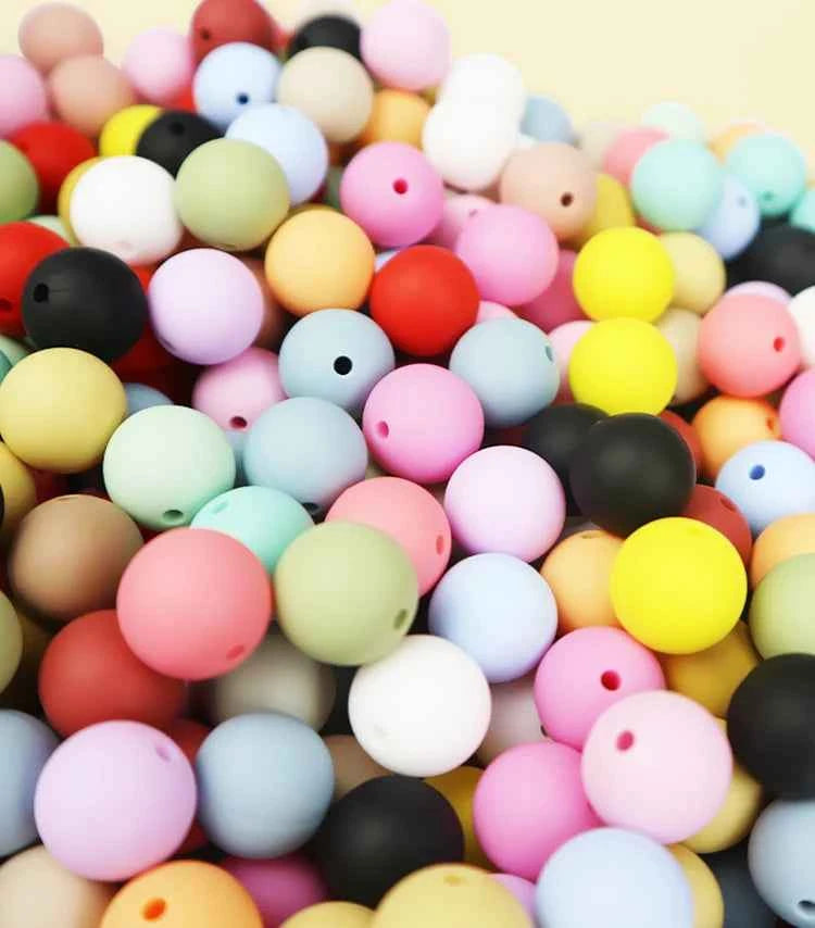 12mm Siilcone Round Beads 100/50/20Pcs For Jewelry Making To Make Bracelets DIY Keychain Necklace Jewelry Accessories BPA Free