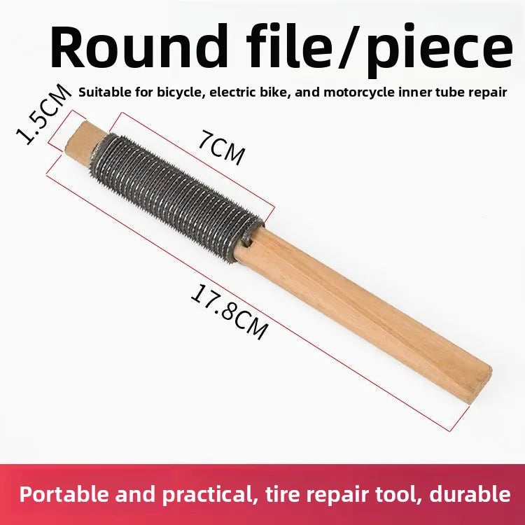 Bicycle tire repair tools: tire grinder, repair patching tool, wooden file, electric motorcycle universal tool