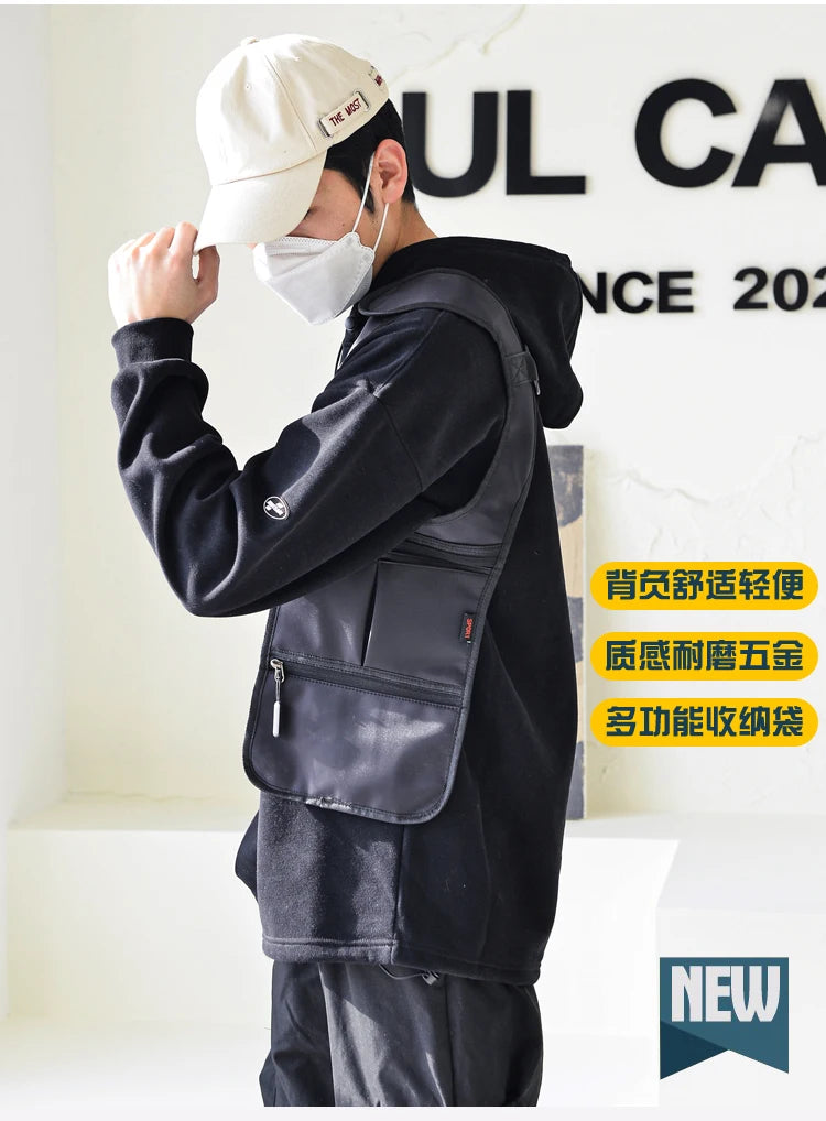 Fashion Casual Men's Tactical Waist Packs Underarm Bag Lightweight Nylon Close-fitting Hidden Vest Bag Functional Men Phone Bag