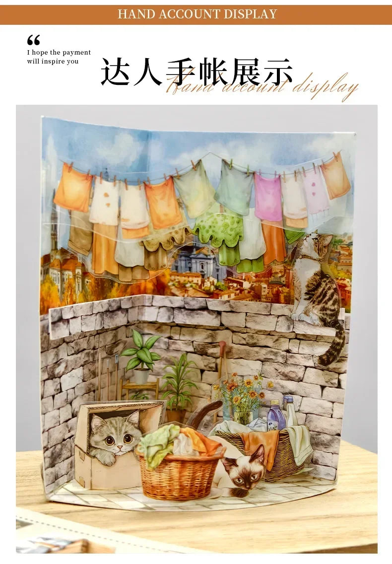 Homely Aesthetics 18 Exquisite Dual Material Die-Cut Stickers in 6 Home Decor Designs Soft  Time Series