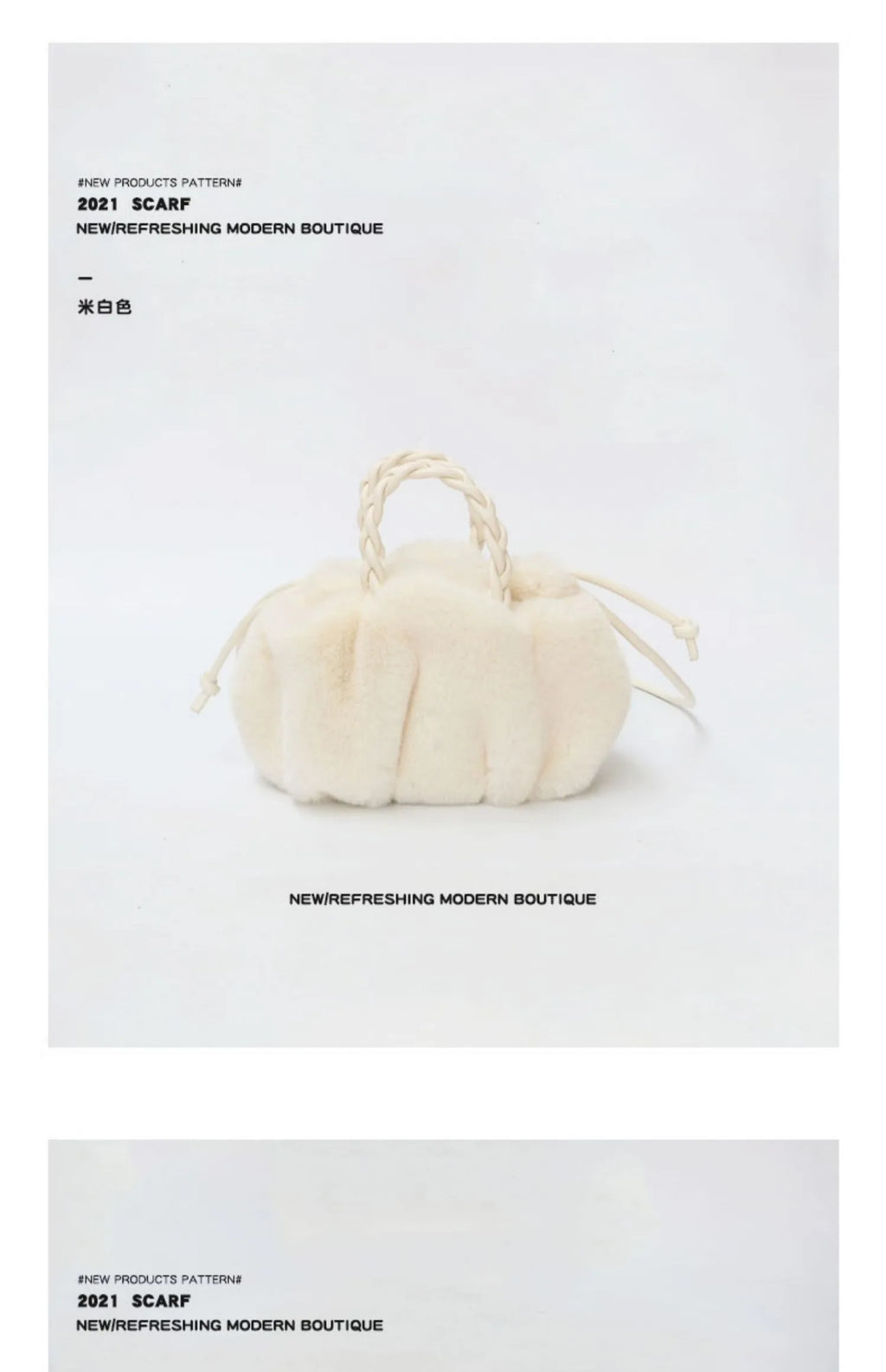 Autumn and winter versatile simple solid color portable hair bag women's autumn and winter new pleated cloud bag high-end plush
