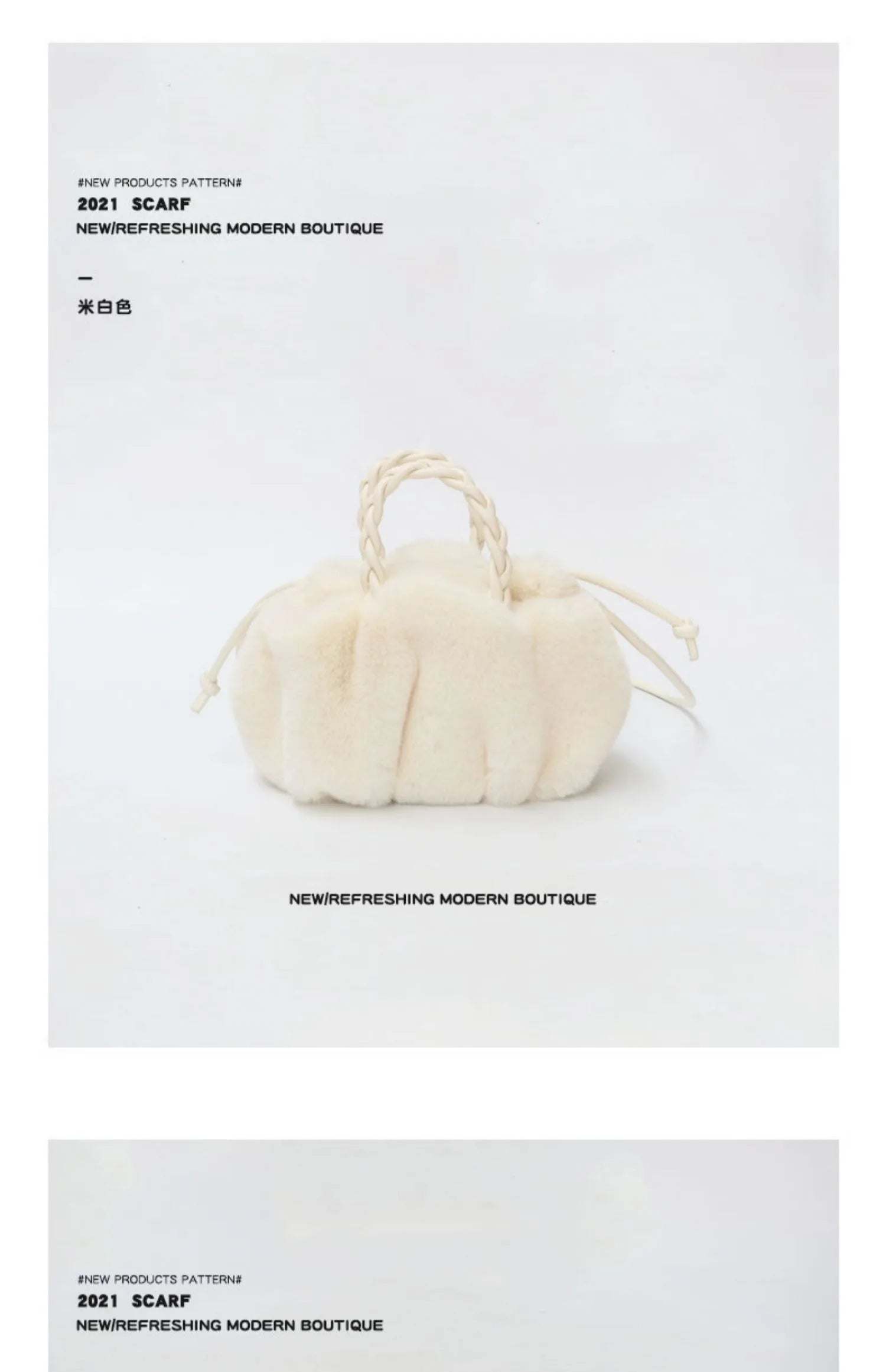 Autumn and winter versatile simple solid color portable hair bag women's autumn and winter new pleated cloud bag high-end plush