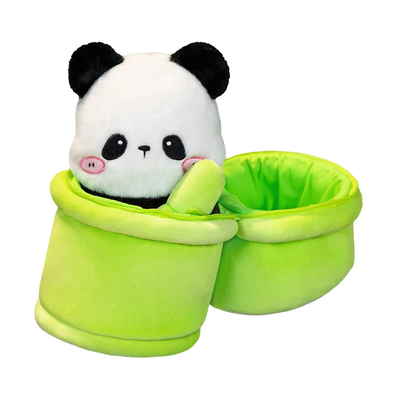 2 in 1 Cute Bamboo Panda Plush Toy Kawaii Stuffed Animal  Panda Plushie Doll Pillow