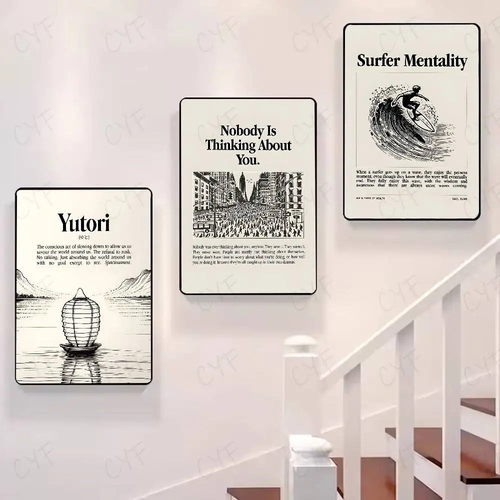 Home decor Life attitude quotes Poster sticky wall waterproof home living room bedroom bar aesthetic decoration