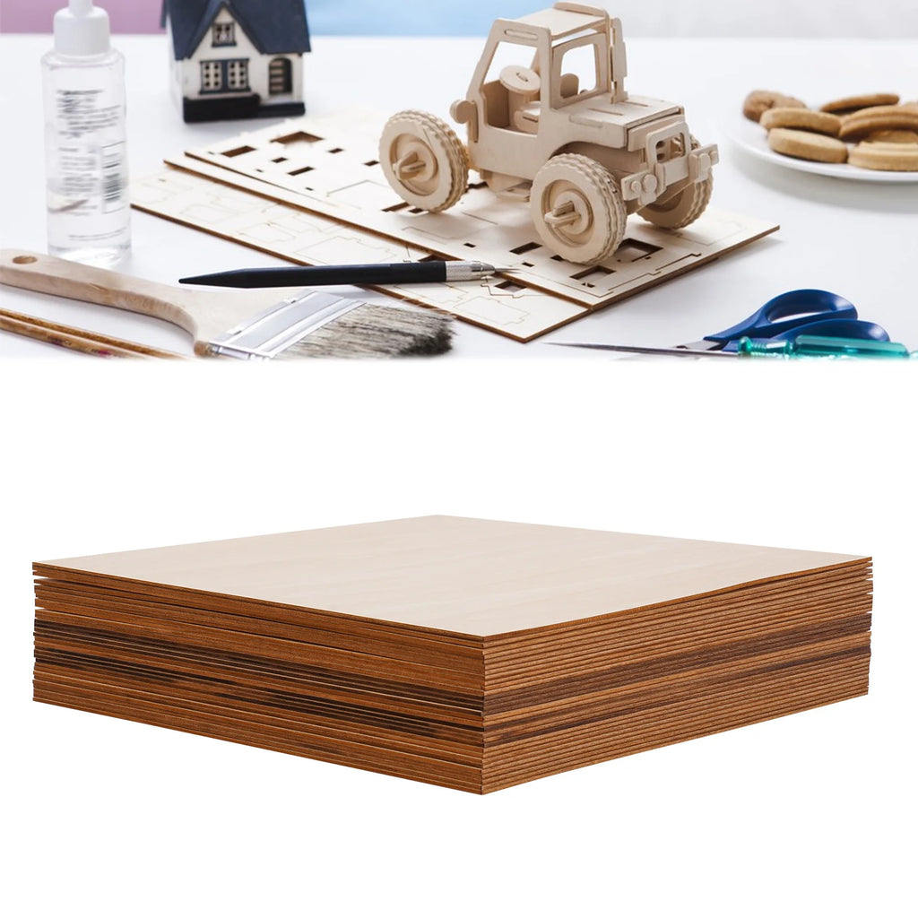 30Pcs Basswood Sheets 3mm Thick, 30x30cm/40x40cm Board for Wood DIY Home Decor, Square Blank Wooden Plywood Panels for Engraving