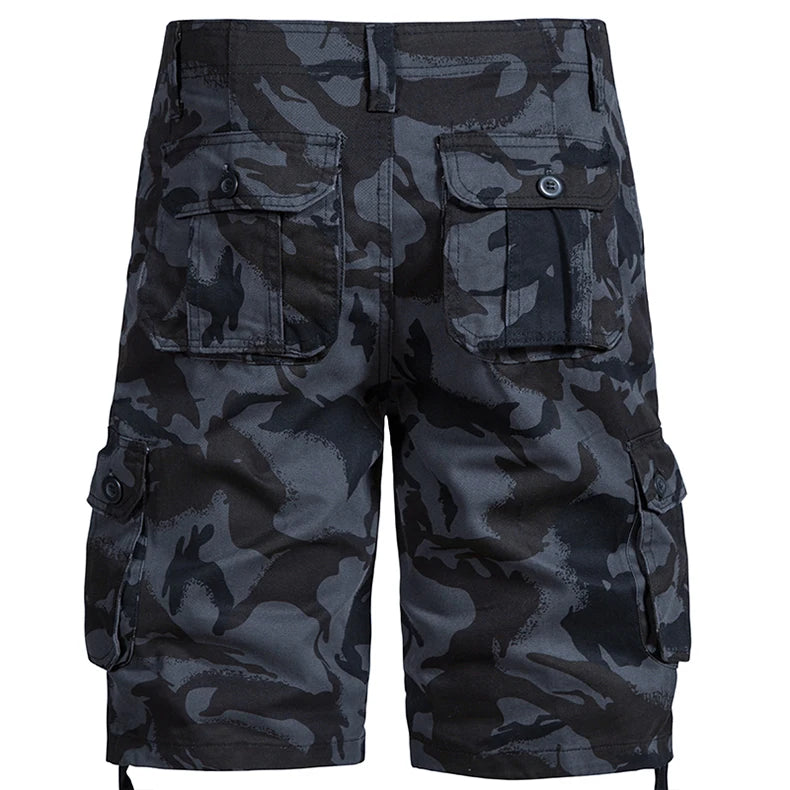 Tactical Cargo Shorts Men Camo Joggers Shorts Casual Outdoor Sports Half Pants Pocket Cotton Breathable Cargo Shorts