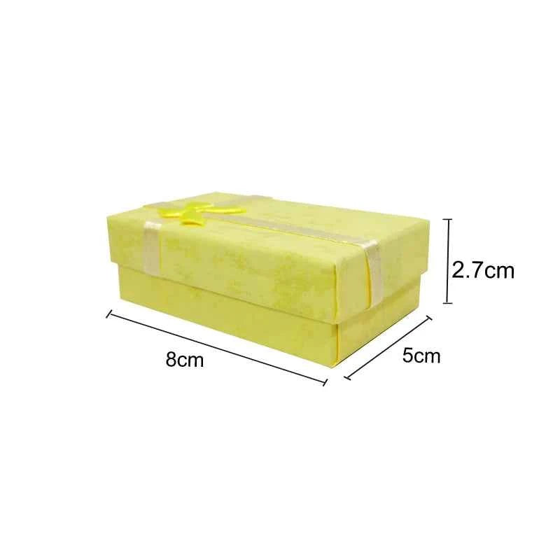 12pcs/lot Assorted Colors Ring Necklace Set Box Trinket Box Necklace Case Earrings Holder 5*8 Packaging Gift Box