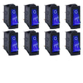 8/24Pcs AC 250V/15A 125V/20A Illuminated LED On/Off SPST 3 Pin 2 Position Mini Boat Rocker Toggle Switch Snap for Househould DIY