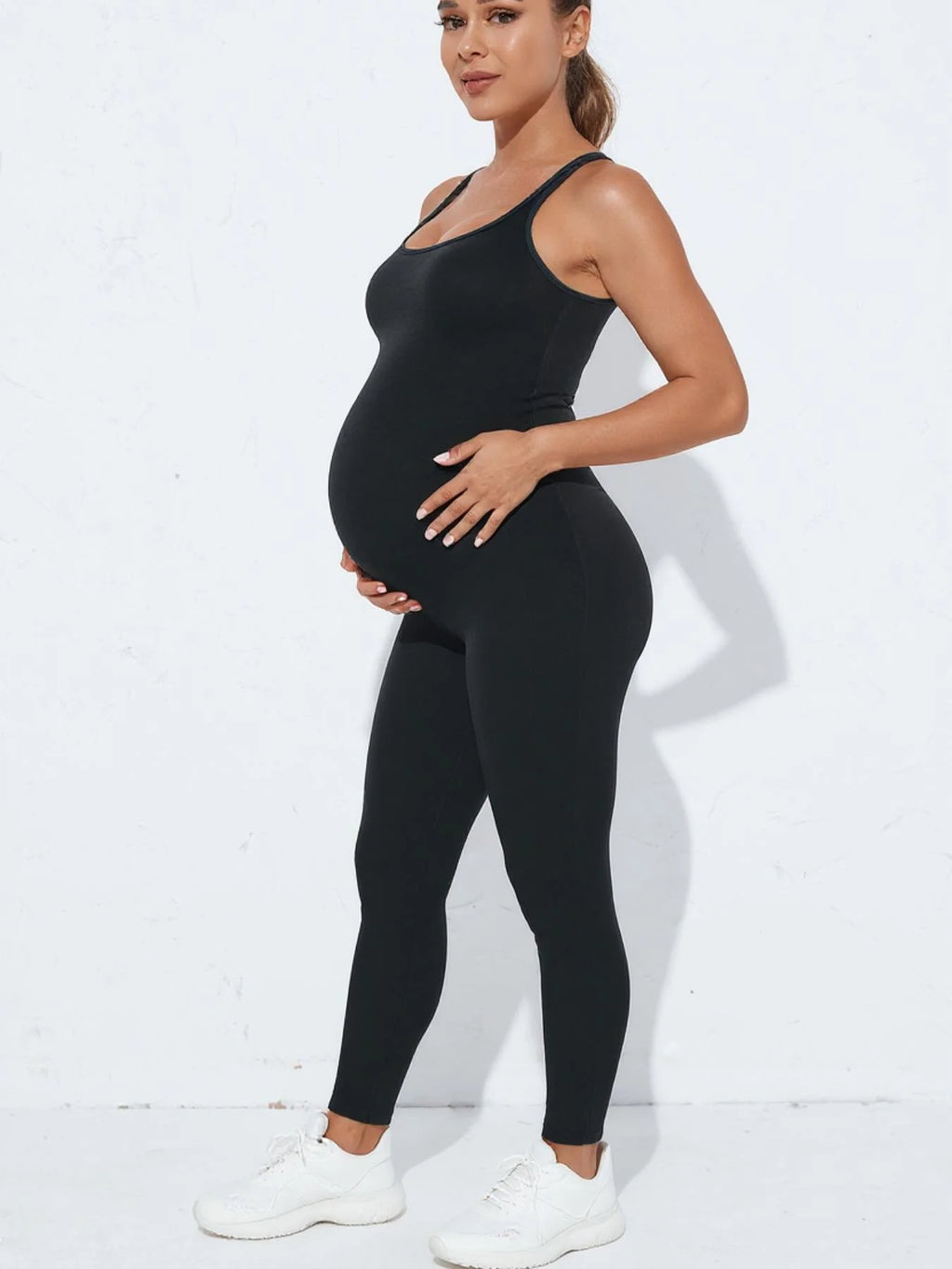 Pregnant Women Sleeveless Tank Top Shapewear Pregnancy Fitness Yoga Jumpsuit Women's Maternity Bodysuit