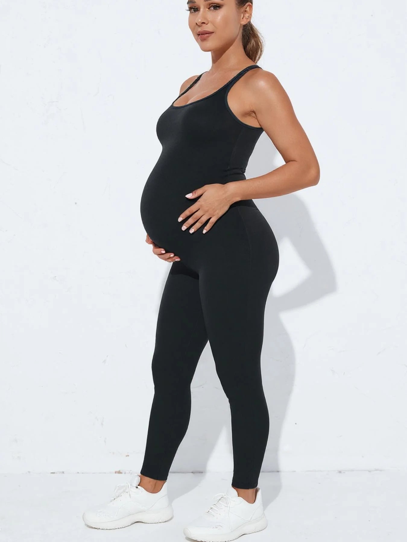 Pregnant Women Sleeveless Tank Top Shapewear Pregnancy Fitness Yoga Jumpsuit Women's Maternity Bodysuit