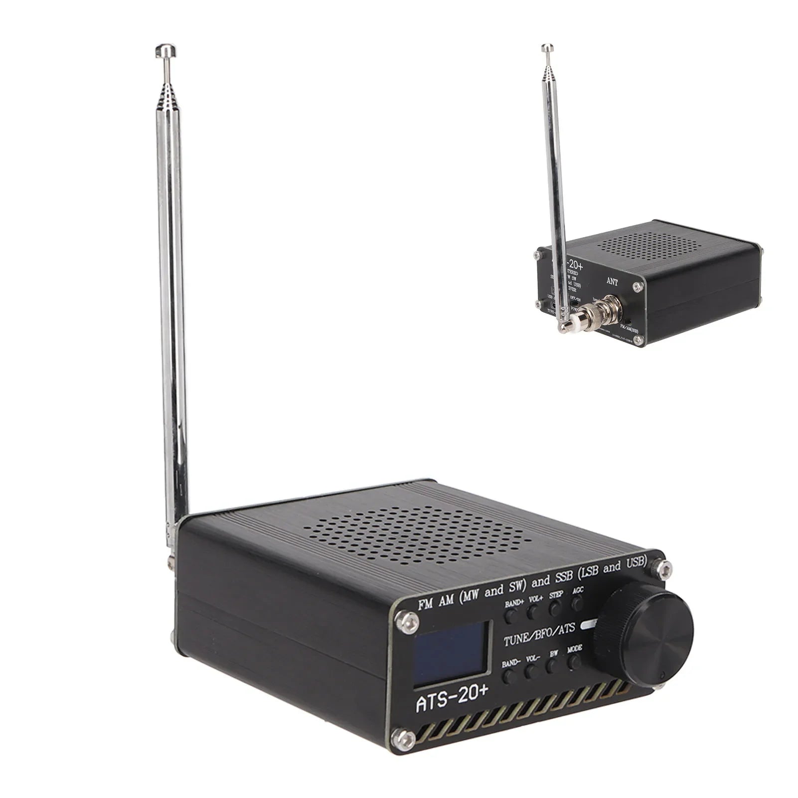 ATS 20+ Radio Receiver High Sensitivity Portable Small World Band Digital Receiver for Outdoor Camping Home
