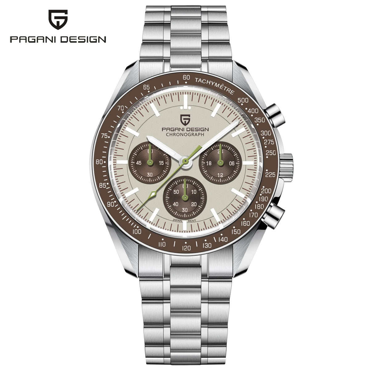 Men's Vintage Quartz Chronograph Watch Sapphire Crystal