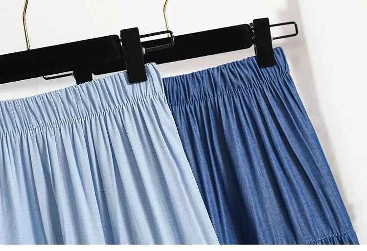 Spring Summer Women Skirts Vintage High Waist Elastic Patchwork White Black Chic Long Cake A-line Skirt