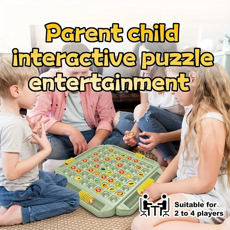 Kids' Educational Fruit Flip Memory Board Game - Creative Puzzle,2-4 Player Cooperative Strategy & Logic Training