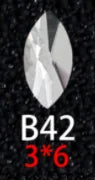 100PCS B41-80 Flat Bottom Special-Shaped Drill  Crystal Sleek Rhinestone 3D Manicure Nail Art Decoration Charms Jewelry