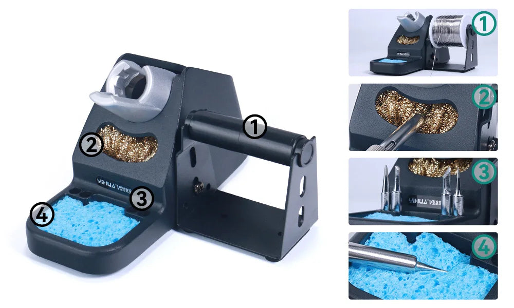 YIHUA 995D+SMD Soldering Station With Pluggable Hot Air Gun Soldering iron BGA Rework Station Phone Repair Welding Station