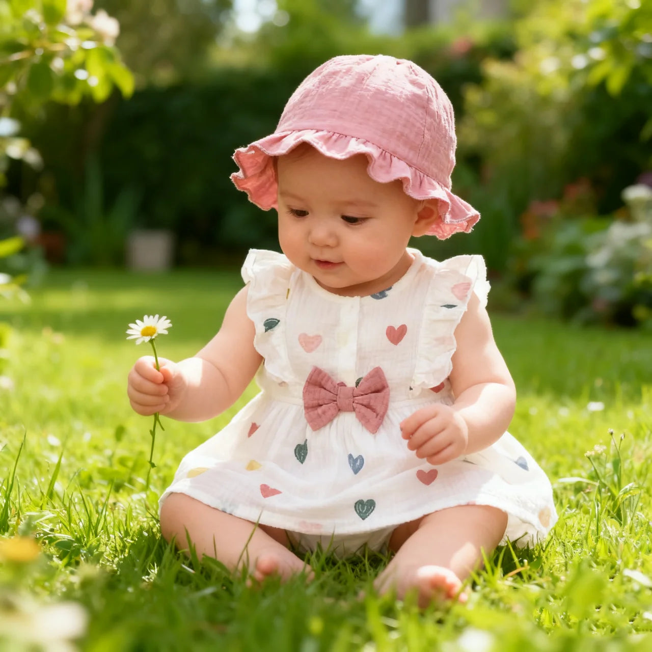 2PCS Dress Clothes Set Newborn Baby Girl Love Print Sleeveless Dress With Hat Summer Fashion Cute Wear for Infant Girl 0-9Months