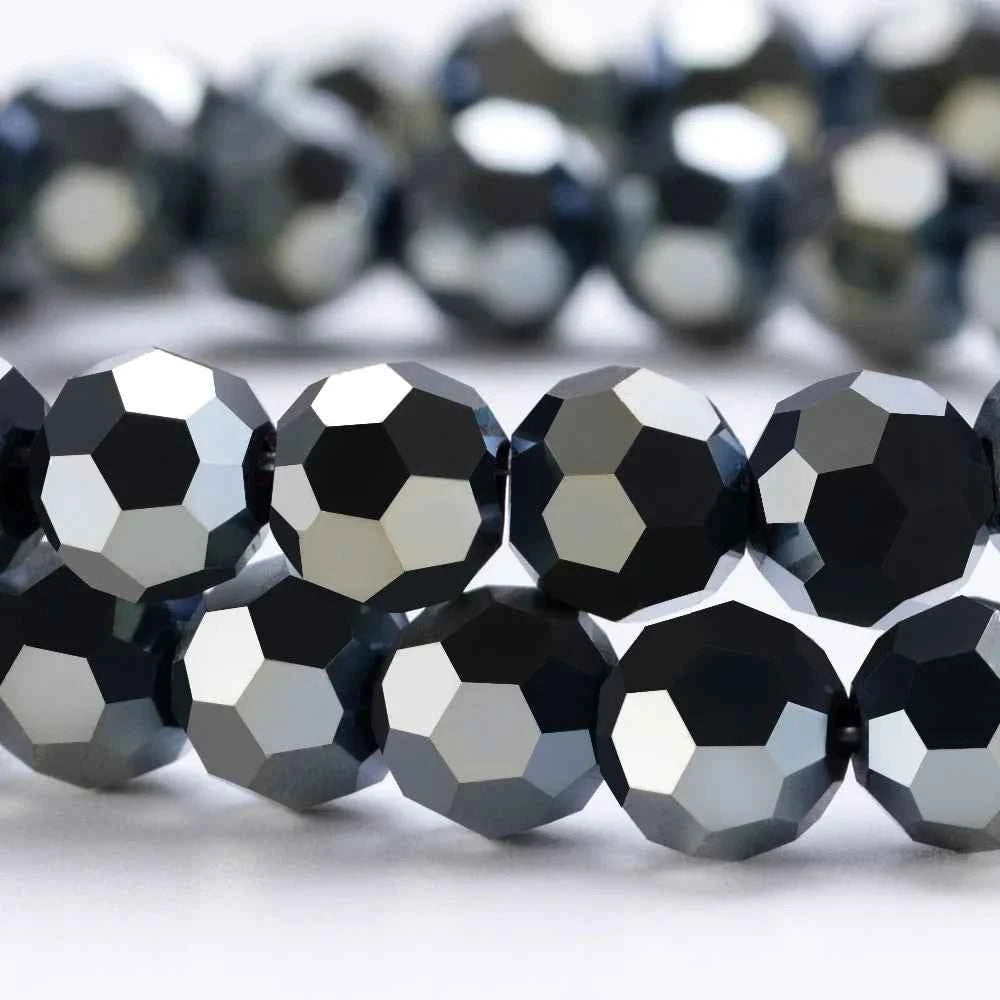3 4 6 8mm Round Crystal Beads Faceted Colorful Glass Beads Loose Spacer Bead for Jewerly Making Needlework Bracelet Necklace DIY