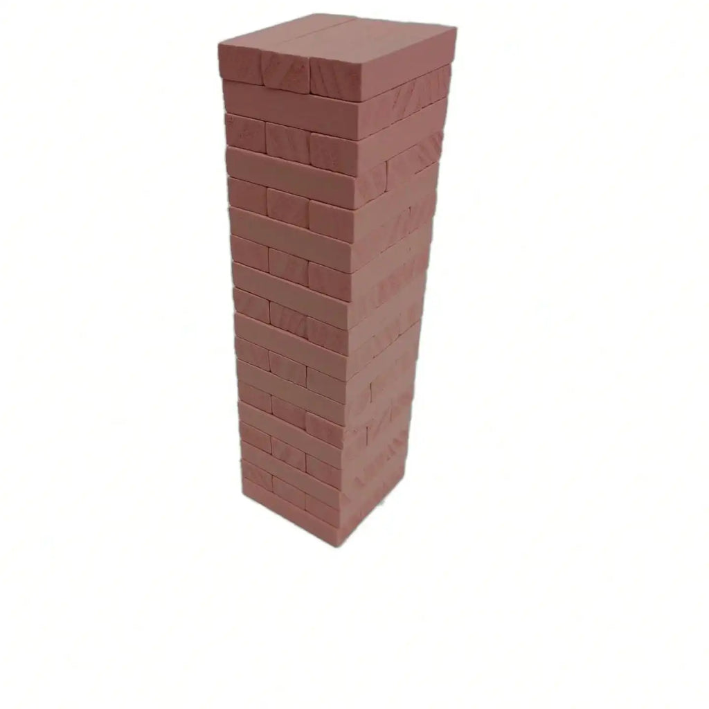 Classic Tower Game - 54 Pieces Wooden Stacking Blocks for Family Kids, Brain Teaser Balance Party Game, Educational Pullin