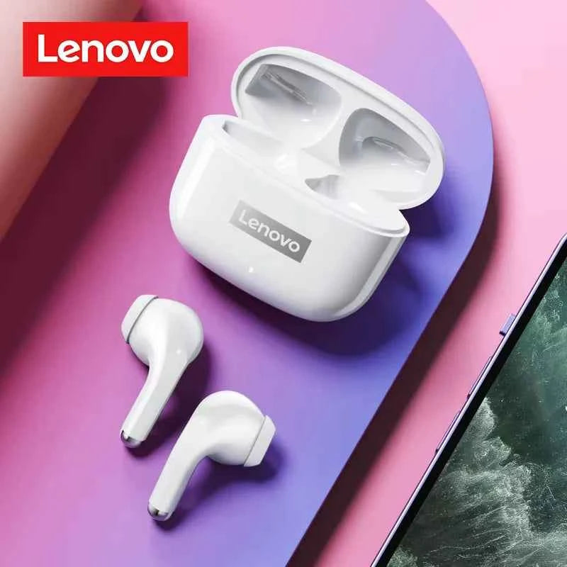 New Lenovo LP40 Pro Bluetooth V5.3 Earphones Punchy Bass Sound Headset Full Compatible Low Latency Game Sports Music Headphones