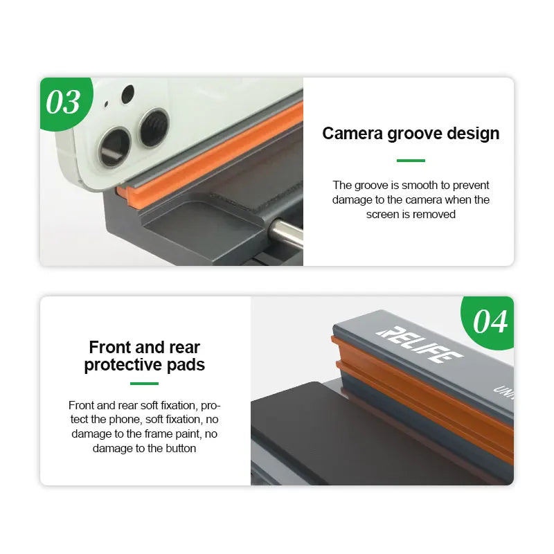 RELIFE RL-601SL Plus 2 in 1 Universal Mobile Phone Heating Free Screen Removal Separation Removal Mobile Phone Back Cover Clamp