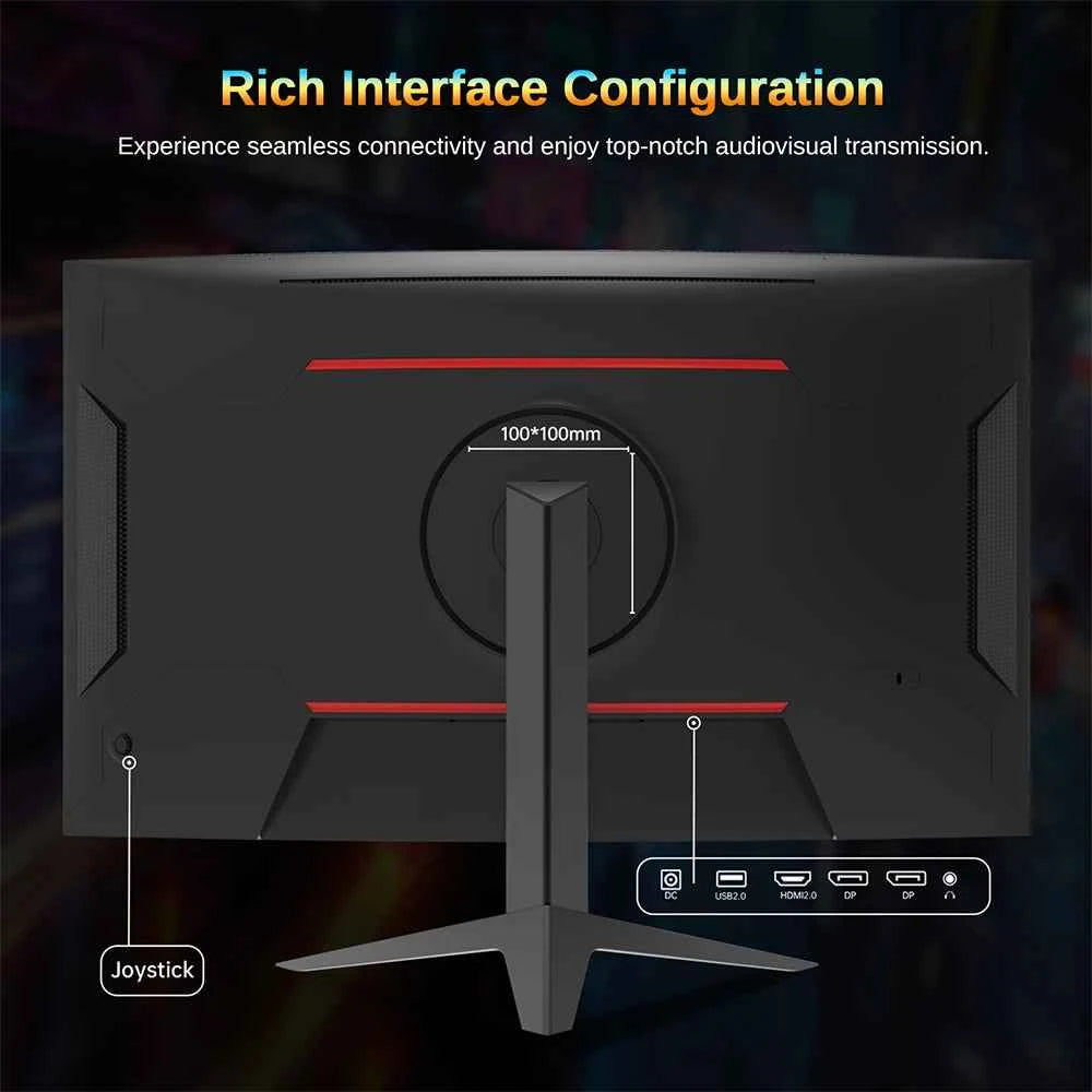 KTC H32S17 Gaming Monitor 32-inch 2560x1440 QHD 180Hz HVA Curved 1500R 300cd/m2 Brightness, 125% sRGB, 1ms(MPRT) Response Time