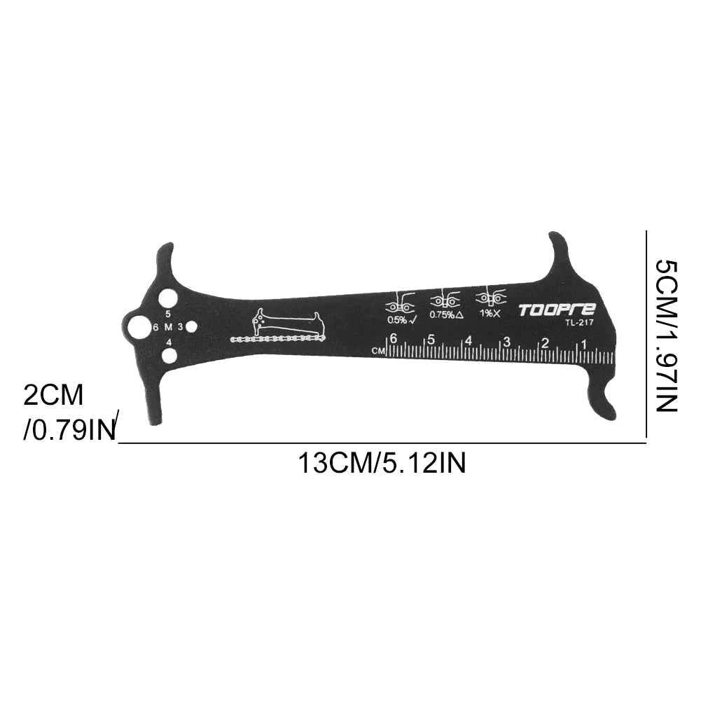3 in 1 Bicycle Chain Checker Bike Chain Wear Indicator Tool Bicycle Chain Hook Bike Bolt Measurement Tool