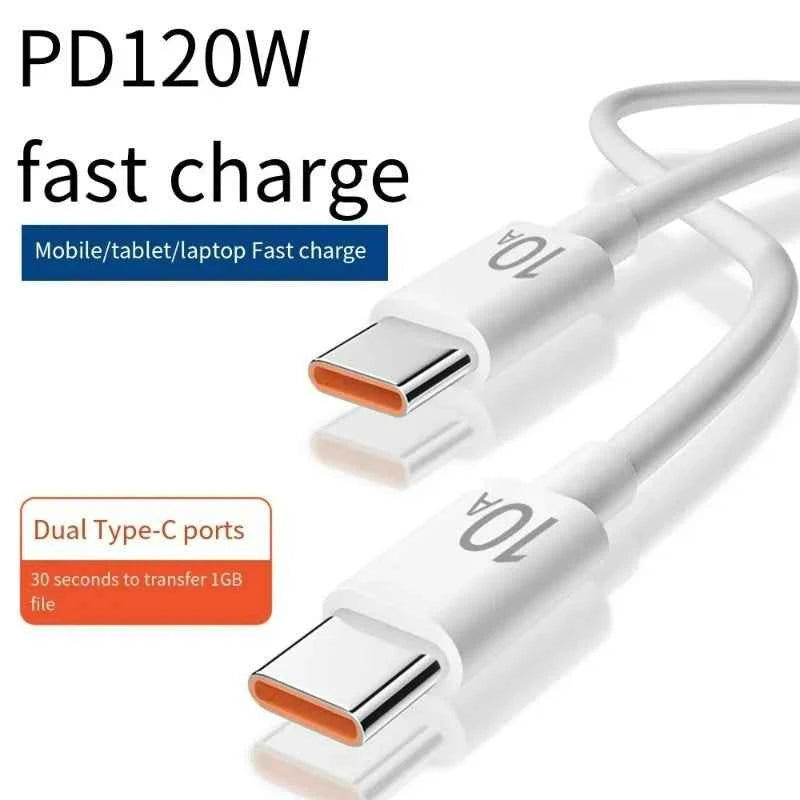 10A USB A To C Cable Type C To C Data Cable High Speed 0.25/1/1.5/2m Charging Cord for Android IPhone Fast Stable Transfer Wires