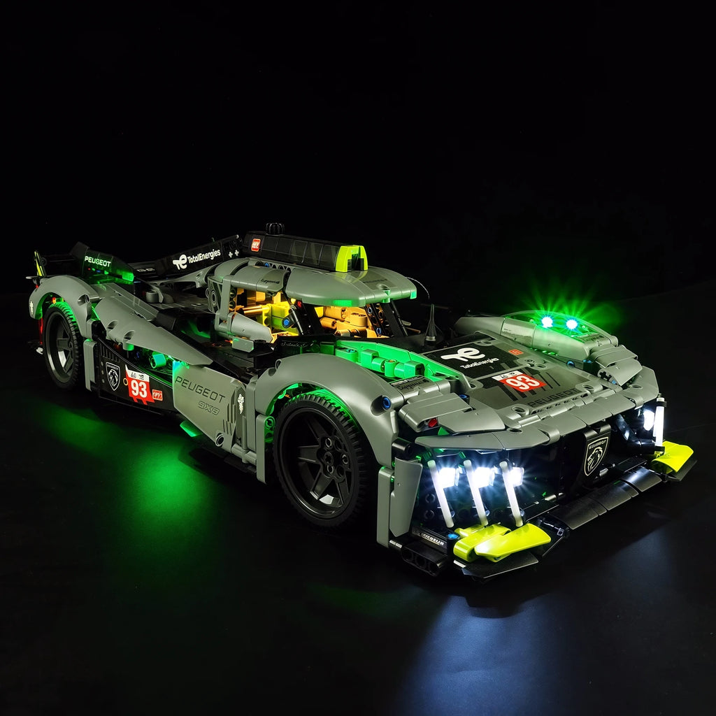 (Not Include Building Blocks ) LED Lights for Technic 42156 Peugeot 9X8 24H Le Mans Hybrid Hypercar Racing Car Decorative lights