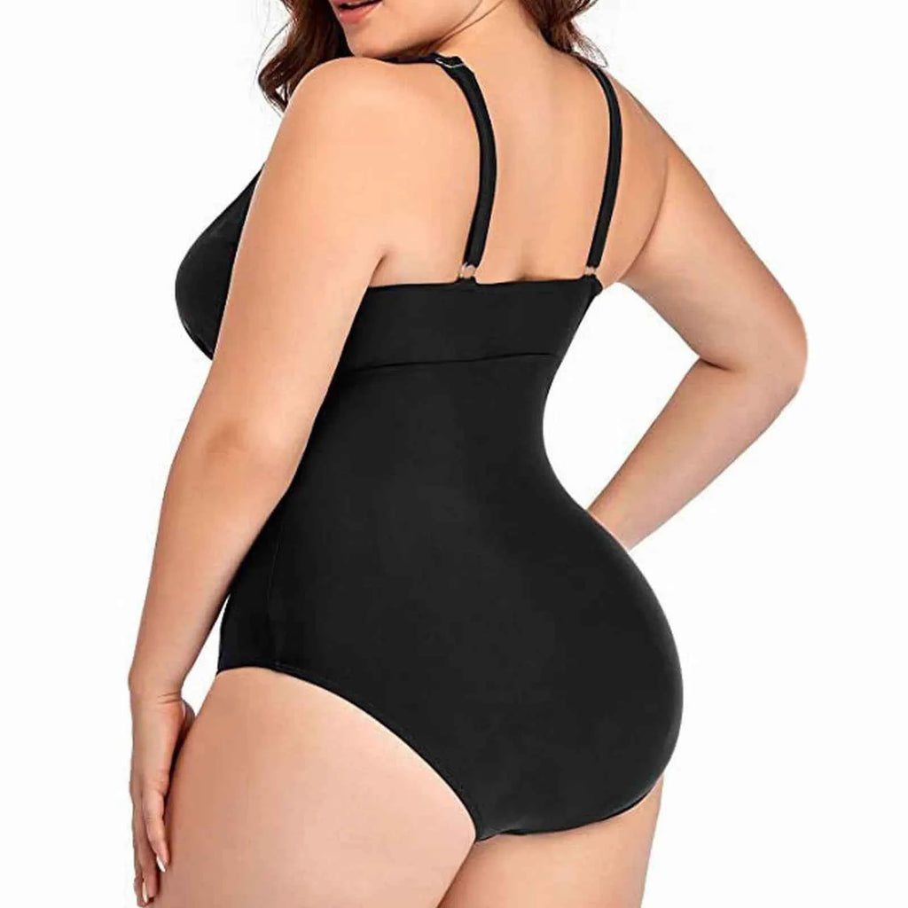 Women'S Suit Women'S Large Size Swimsuit Solid Color Swimsuit Mesh Stitching Printed Swimsuit Bikini летний костюм женский