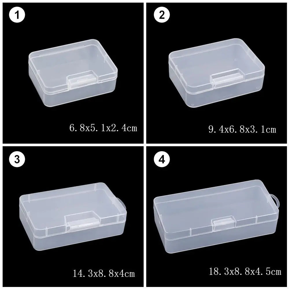 Plastic Box Transparent Jewelry Organizer Sample Box Small Tool Storage Box Nail Enhancement Tool Box Mobile Phone Repair Case