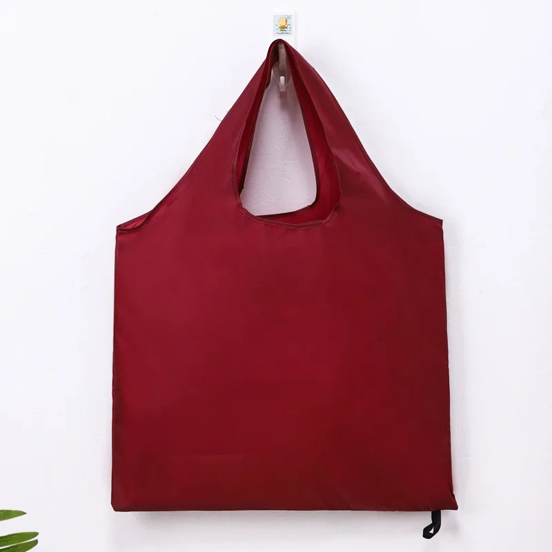 Foldable Shopping Bag Reusable Travel Grocery Bag Eco-Friendly One Shoulder Handbag For Travel Cartoon Cactus Printing Tote Bag