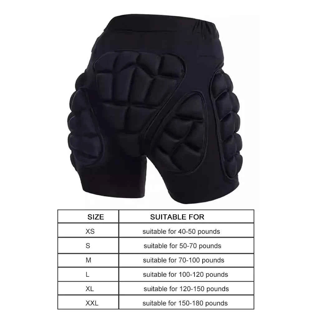 3D Snowboard Butt Pad Guard Winter Skating Protective Hip Pad Snowboarding Impact Shorts Ski Ice Skating Roller Snowboard Gear