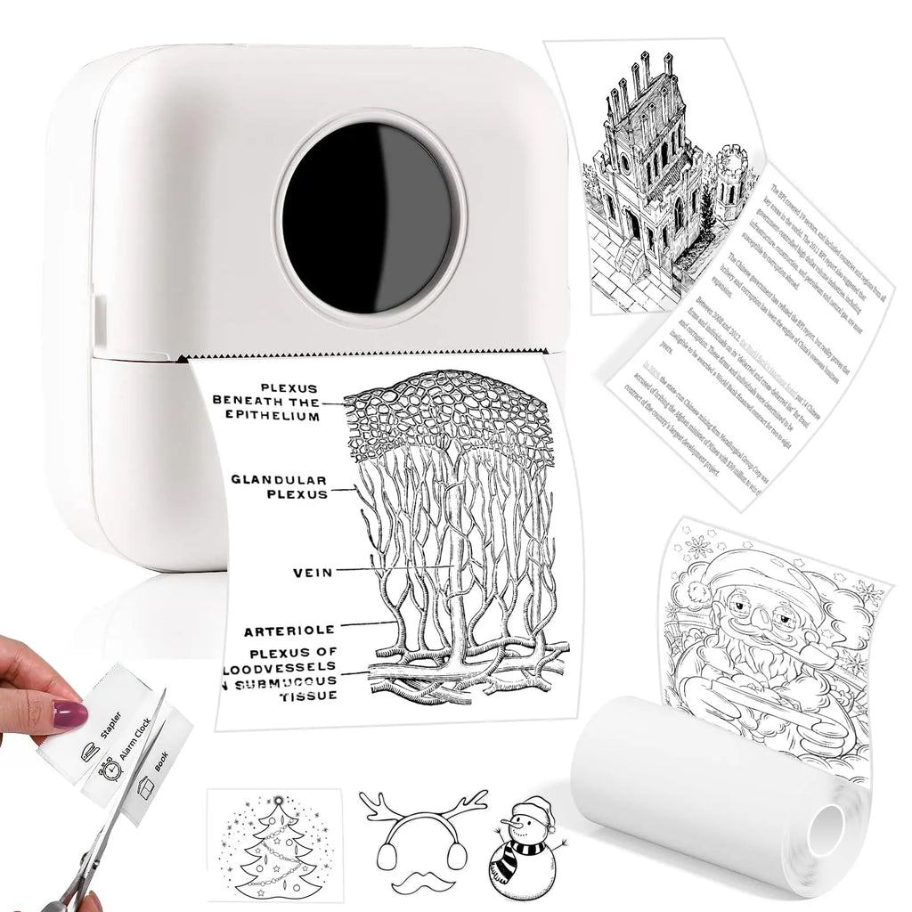 Thermal Portable Printer Mini Pocket Print Photo Thermal Label Printers With 57mm Printing Wireless BT Android And iOS Printers