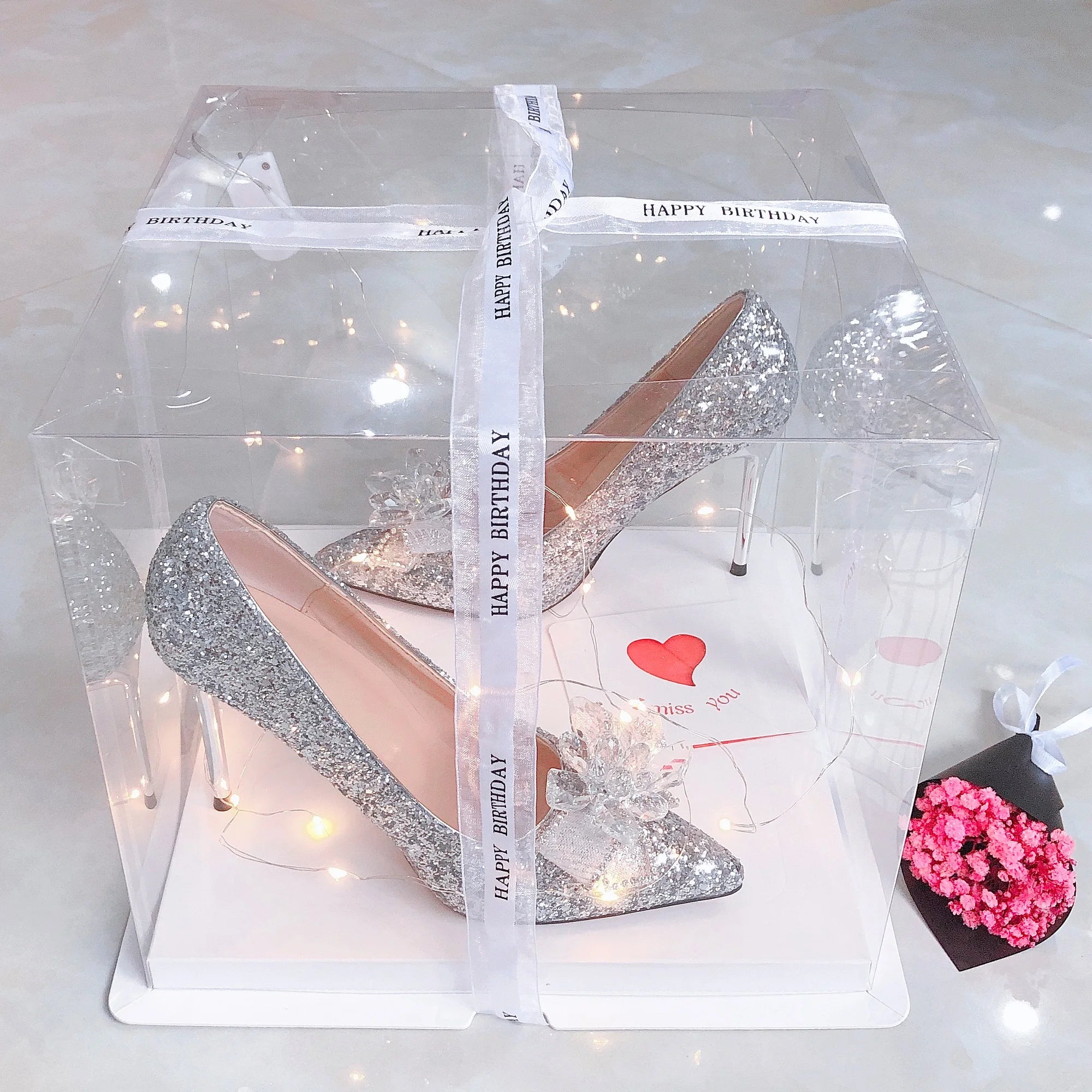 Shoes for Girls High Heels Rhinestone Elegant Woman Heeled Dress Bridal bow sweet Stiletto Princess style Birthday Gifts Adults