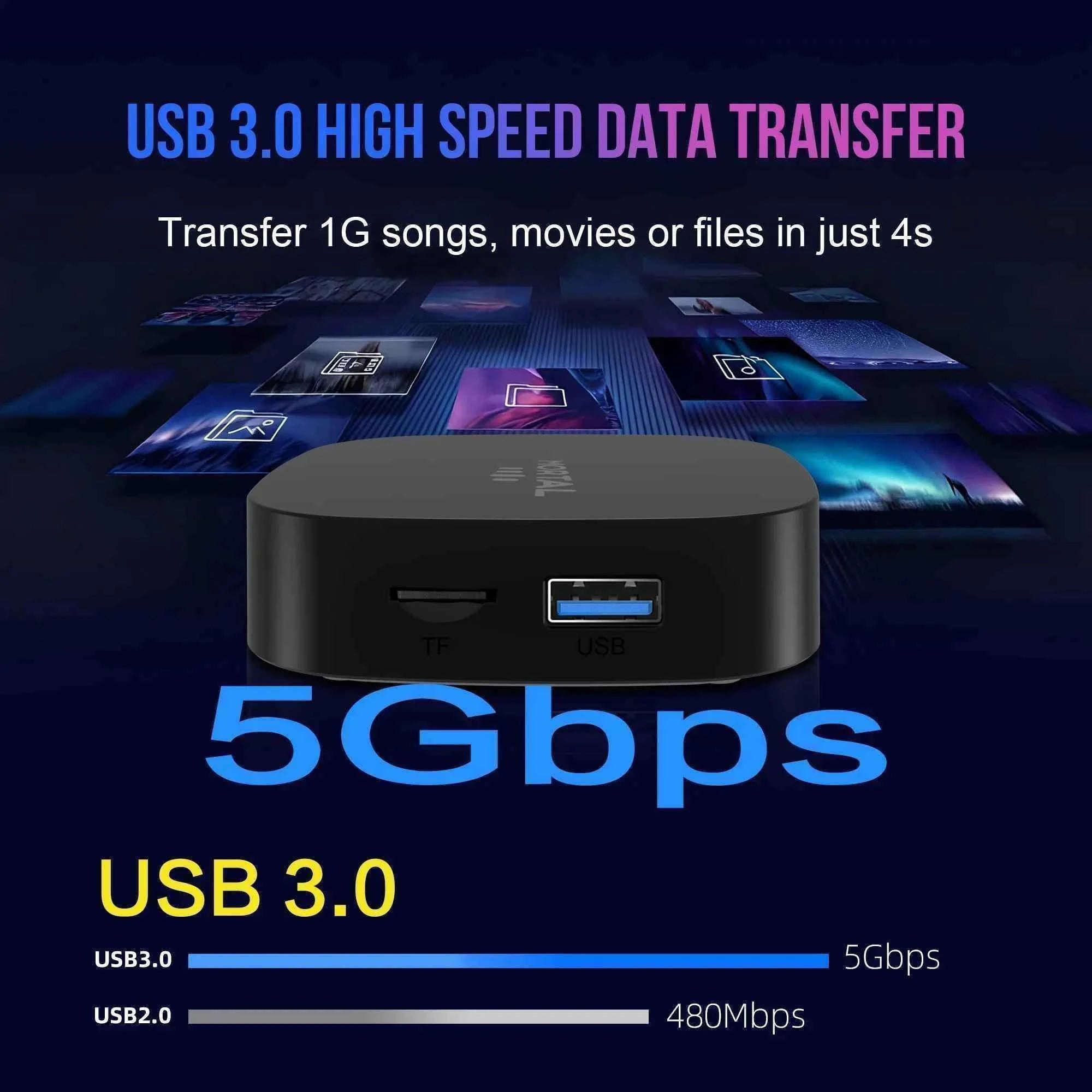 2025 New T1+ 8K HD TV Box Android 16.0 RK3518 Quad Core 8GB RAM 128GB ROM Dual Wifi 2.4G/5.8G Home Theater Media Player