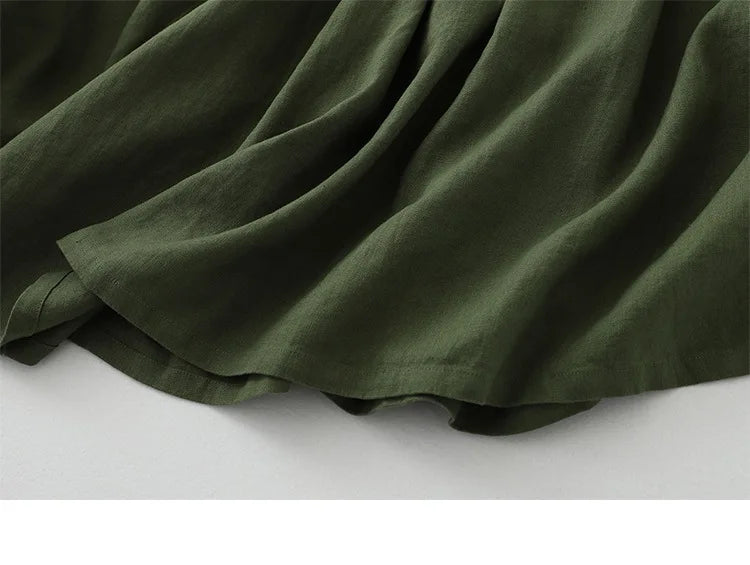 2026 New Women's Cotton Linen Sleeveless Dress Casual V Neck Button Down Loose Midi Dresses for Summer Women's Casual Dresses